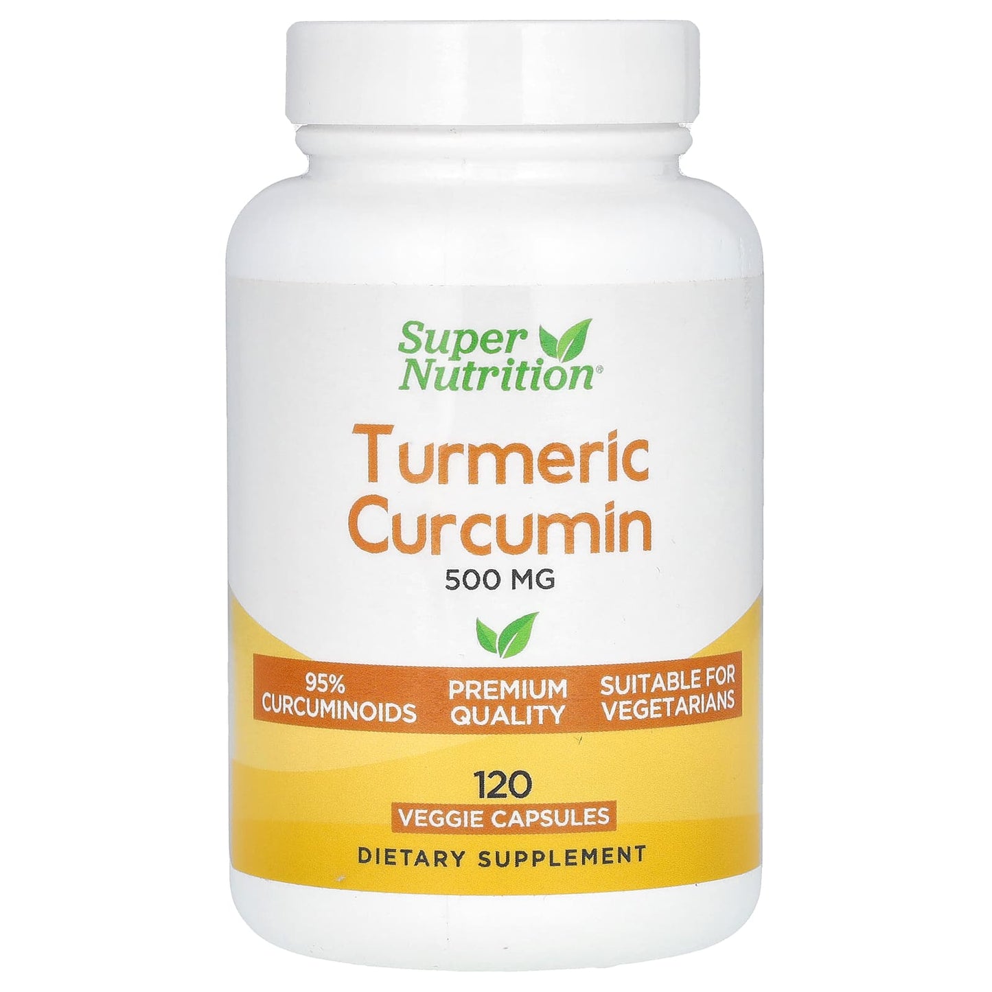 Super Nutrition-Turmeric Curcumin-500 mg-120 Veggie Capsules