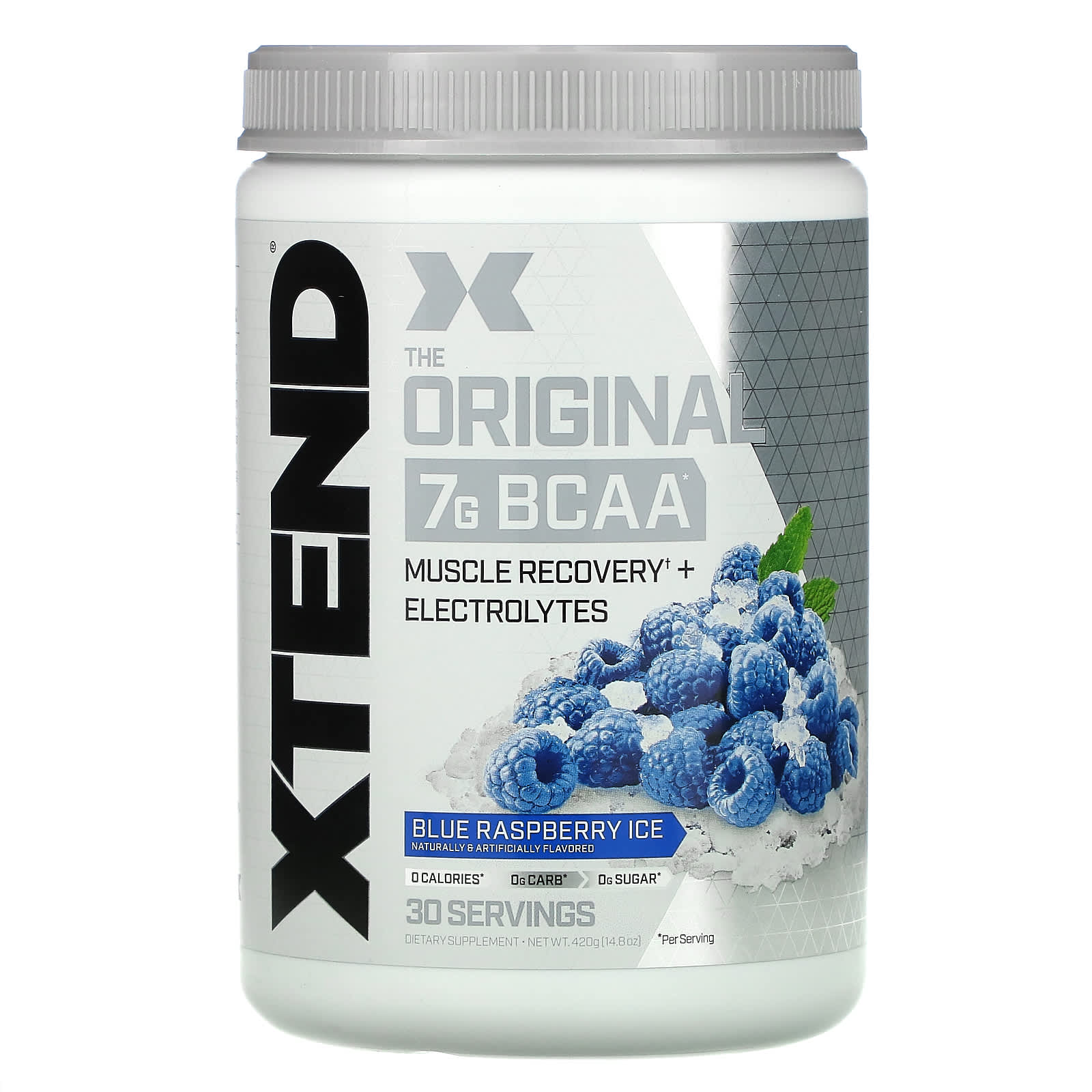 Xtend-The Original 7G BCAA-Blue Raspberry Ice-14.8 oz (420 g)