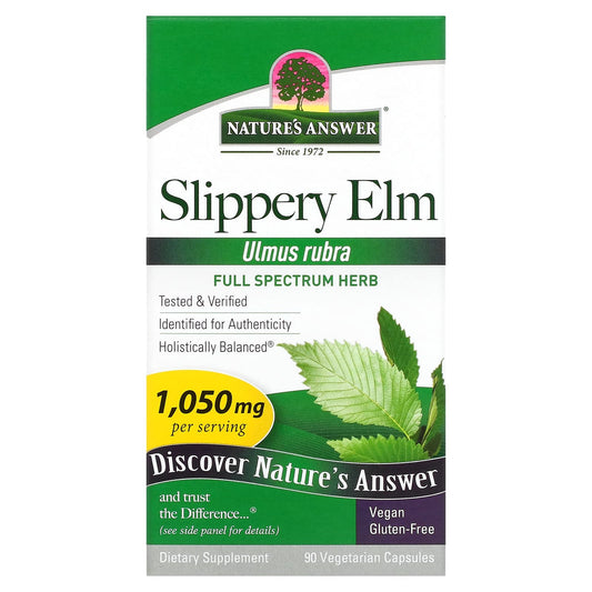 Nature's Answer-Slippery Elm-1,050 mg-90 Vegetarian Capsules (350 mg per Capsule)