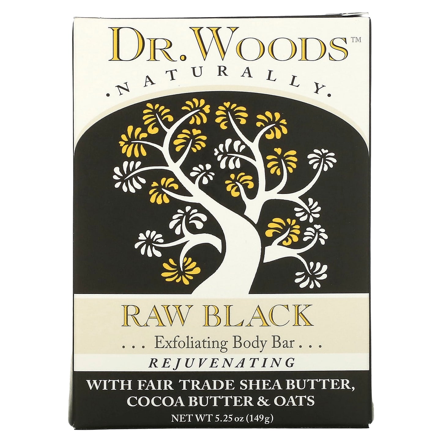 Dr. Woods-Body Bar-Raw Black-5.25 oz (149 g)