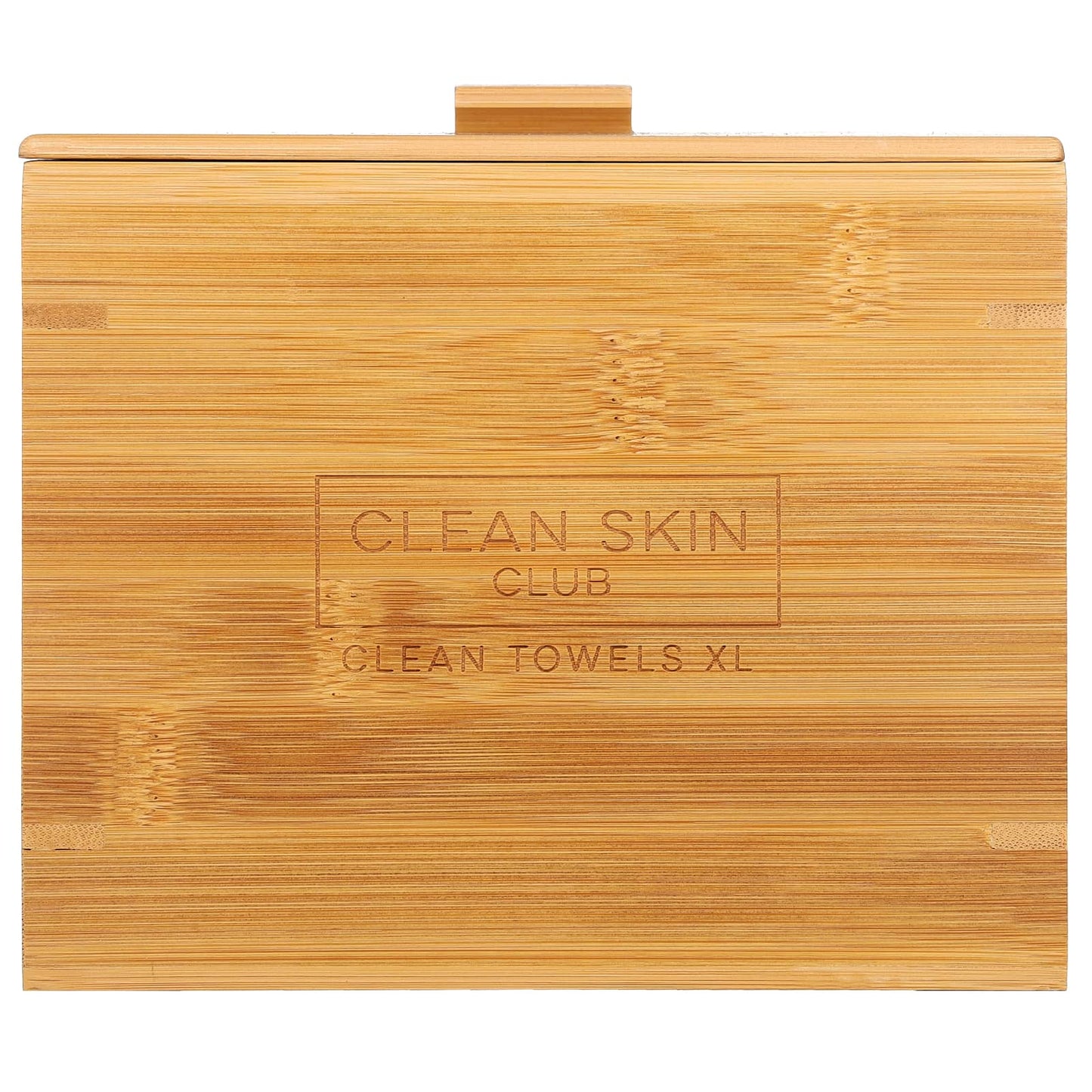 Clean Skin Club-Luxe Bamboo Box-Clean Towels XL-Container with Cover -50 Count