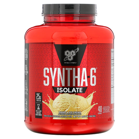 BSN-Syntha-6 Isolate-Protein Powder Drink Mix-Vanilla Ice Cream-4.02 lbs (1.82 kg)