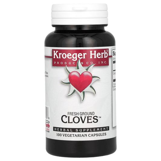 Kroeger Herb Co-Fresh Ground Cloves-100 Vegetarian Capsules