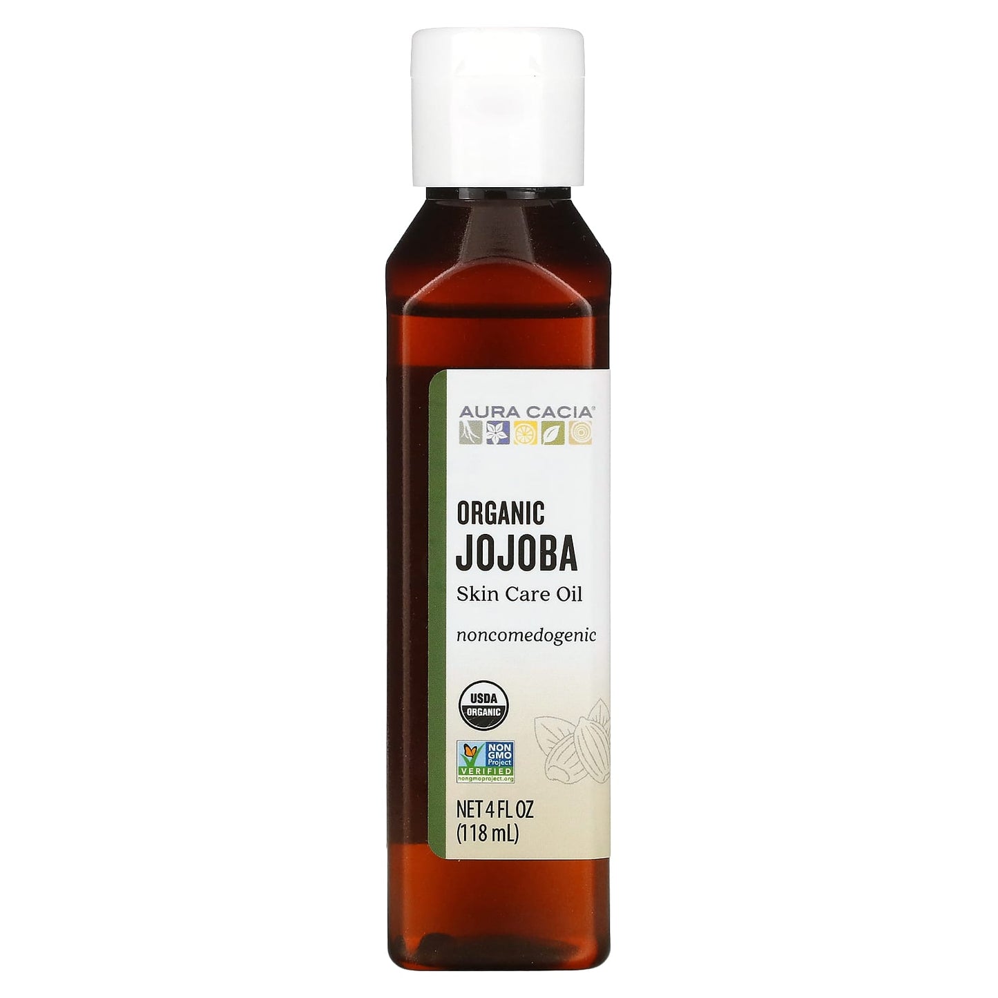 Aura Cacia-Organic Skin Care Oil-Jojoba-4 fl oz (118 ml)