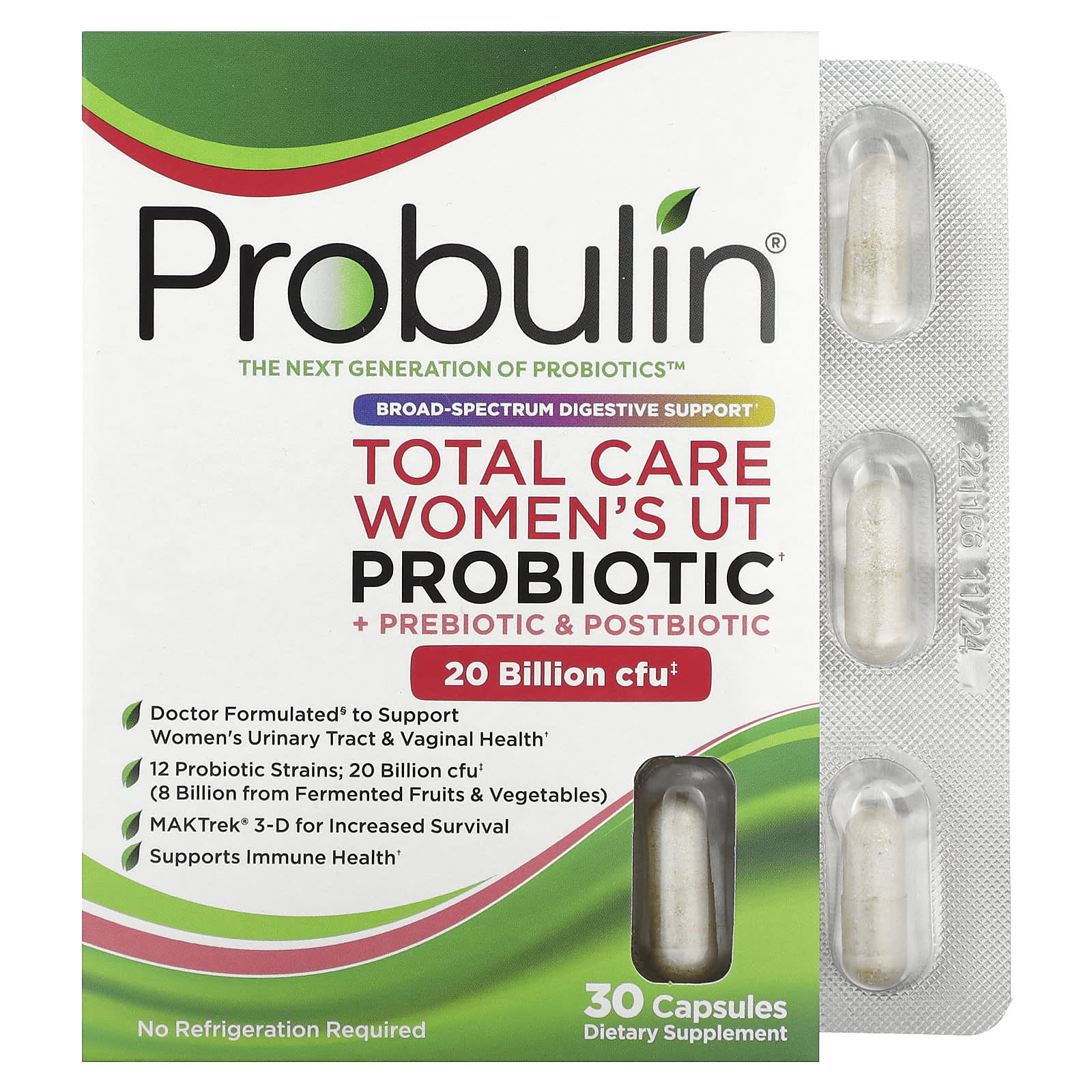 Probulin-Total Care Women’s UT Probiotic-20 Billion CFU-30 Capsules