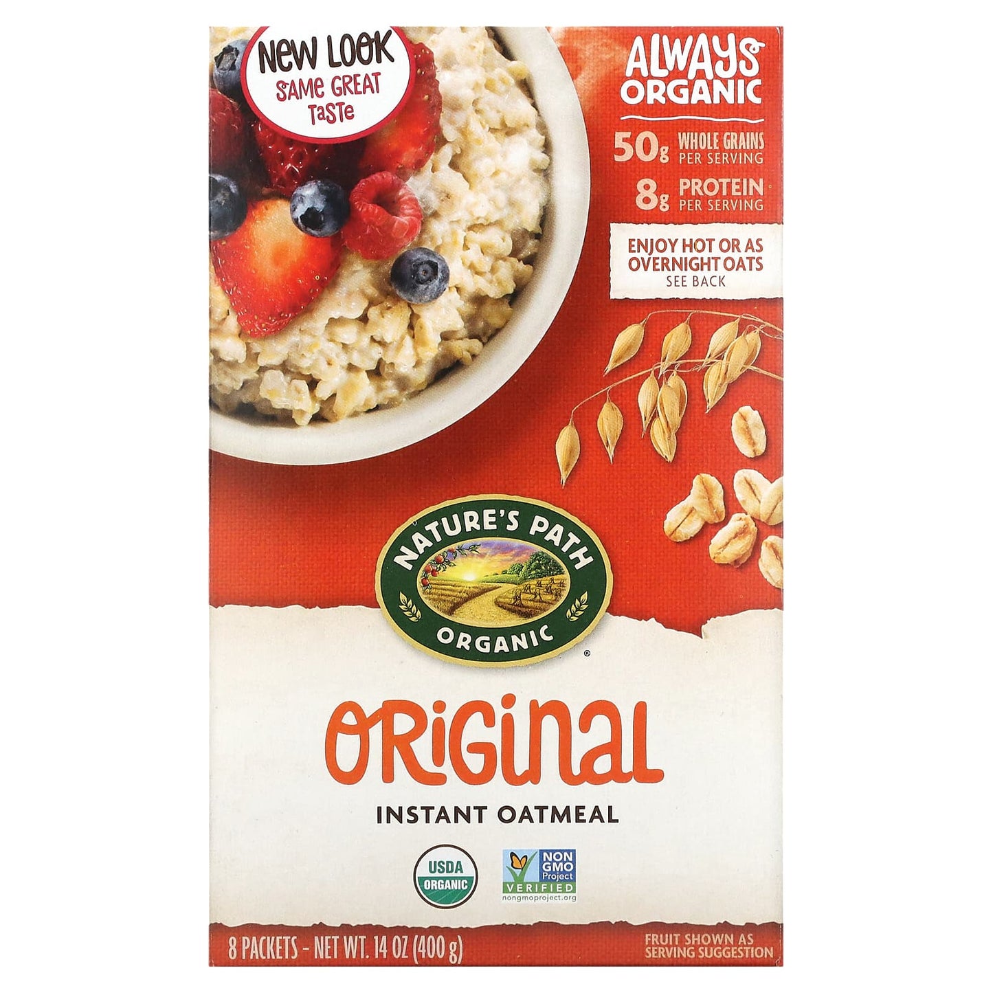 Nature's Path-Organic Instant Oatmeal-Original-8 Packets-14 oz (400 g)