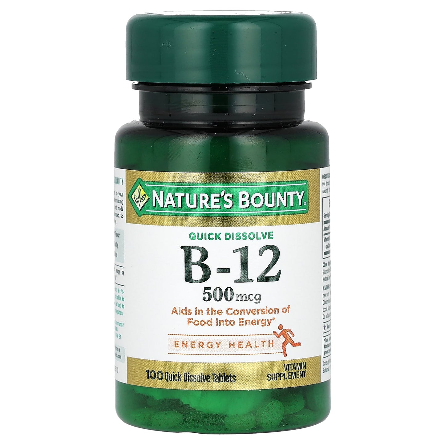 Nature's Bounty-Vitamin B-12-Natural Cherry-500 mcg-100 Quick Dissolve Tablets