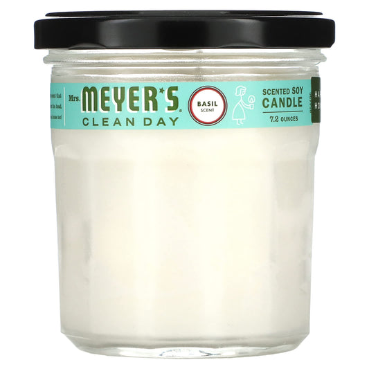 Mrs. Meyers Clean Day-Scented Soy Candle-Basil-7.2 oz (204 g)