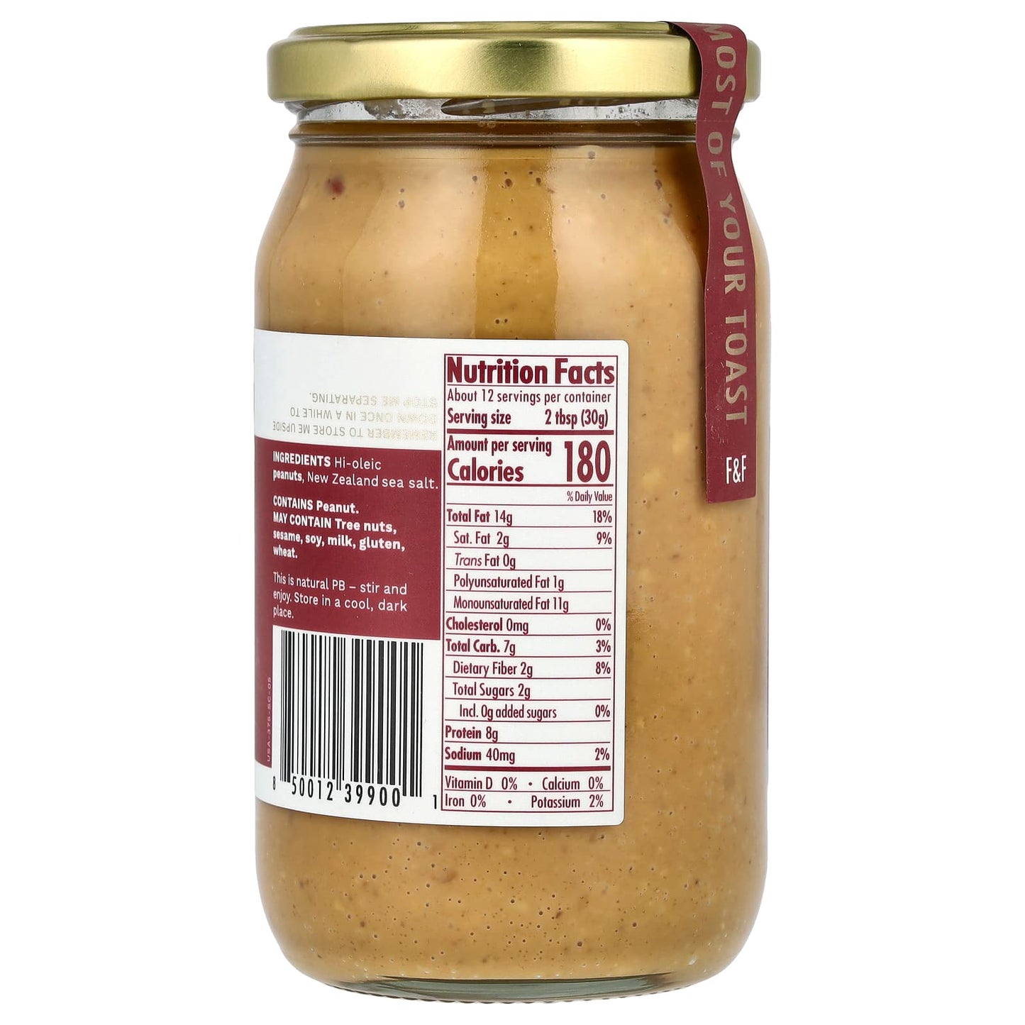 Fix & Fogg, Peanut Butter, Super Crunchy, 13.2 oz (375 g)