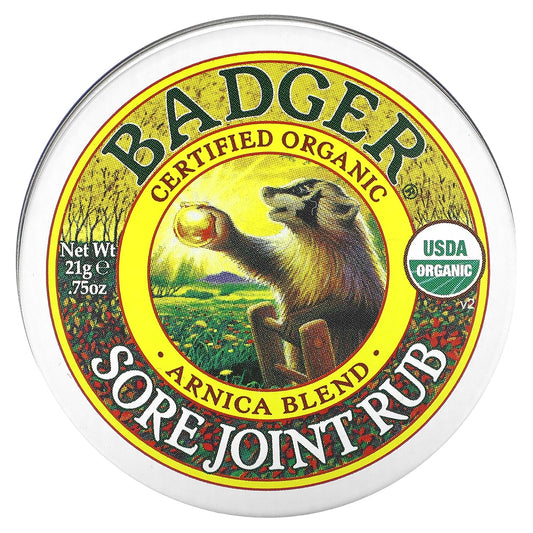 Badger Company-Organic Sore Joint Rub-Arnica Blend-0.75 oz (21 g)