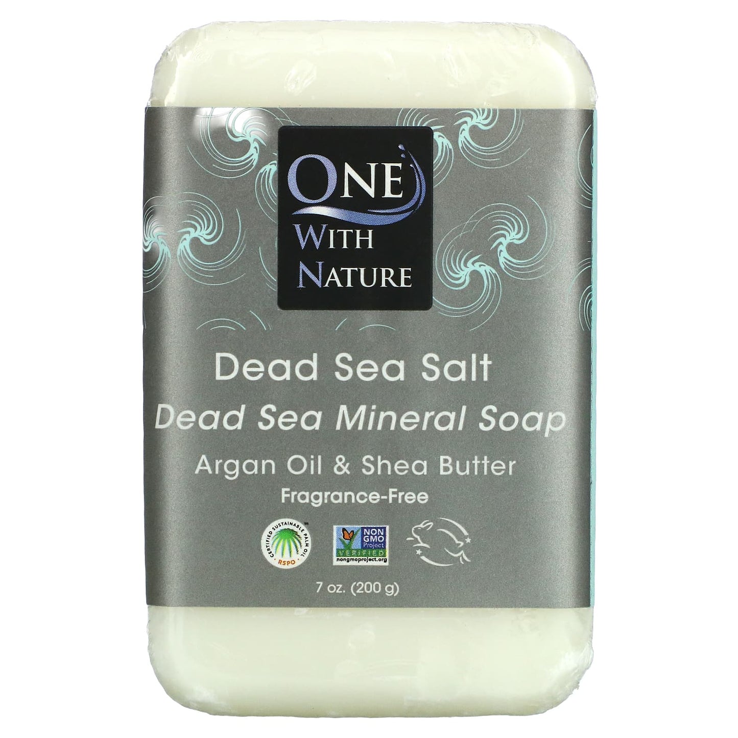 One with Nature-Dead Sea Mineral Bar Soap-Fragrance Free-7 oz (200 g)