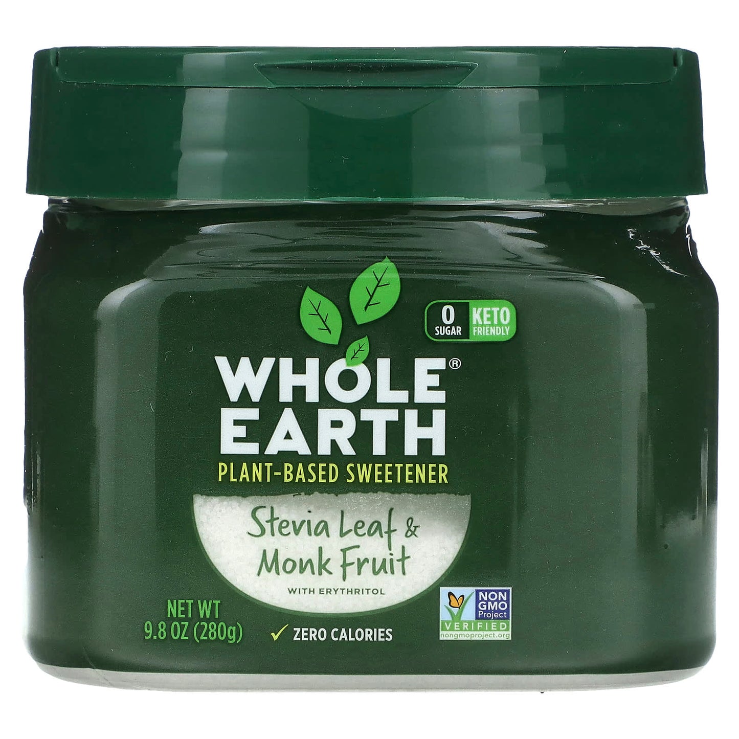 Whole Earth-Stevia Leaf & Monk Fruit with Erythritol-9.8 oz (280 g)