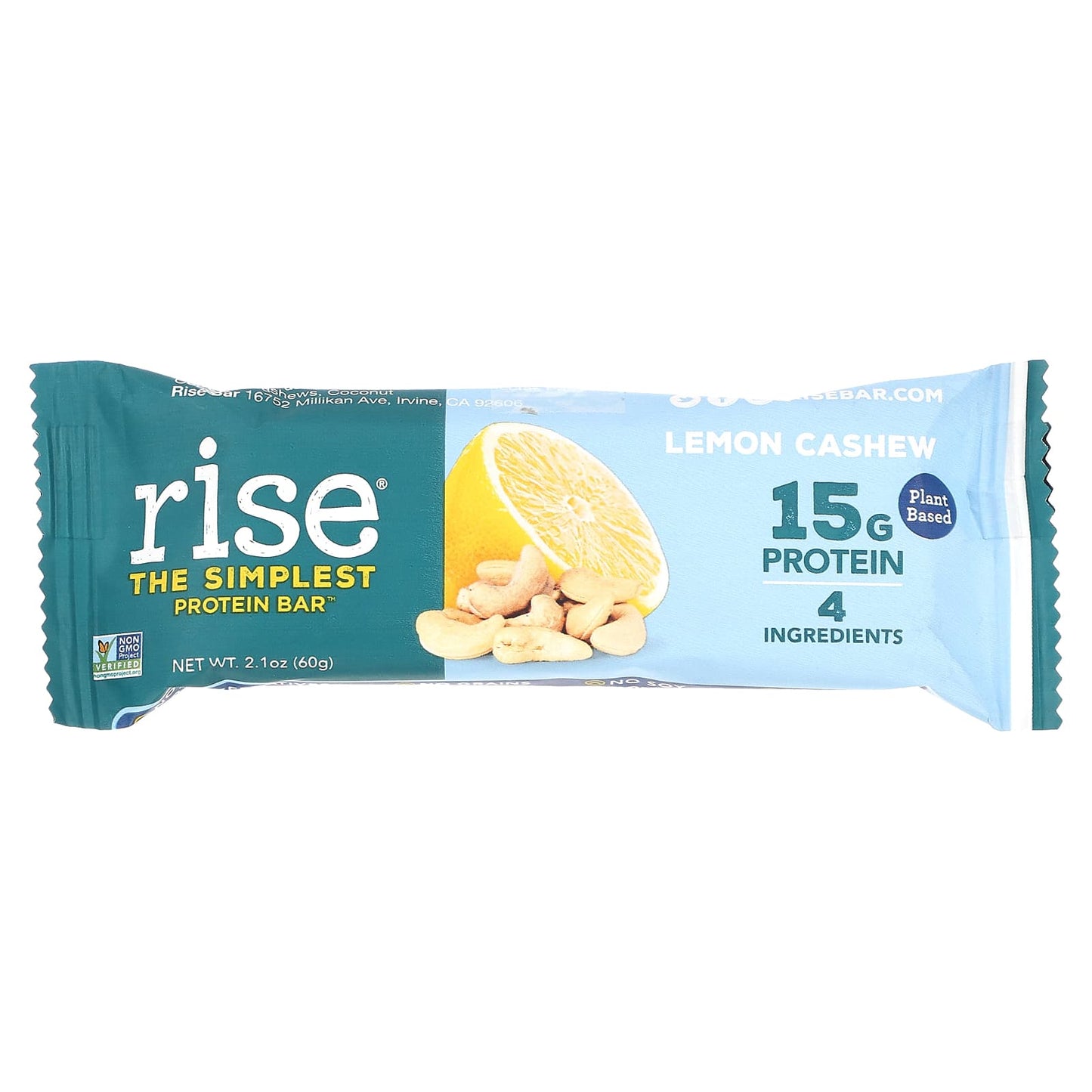 Rise Bar, The Simplest Protein Bar, Lemon Cashew, 12 Bars, 2.1 oz (60 g) Each