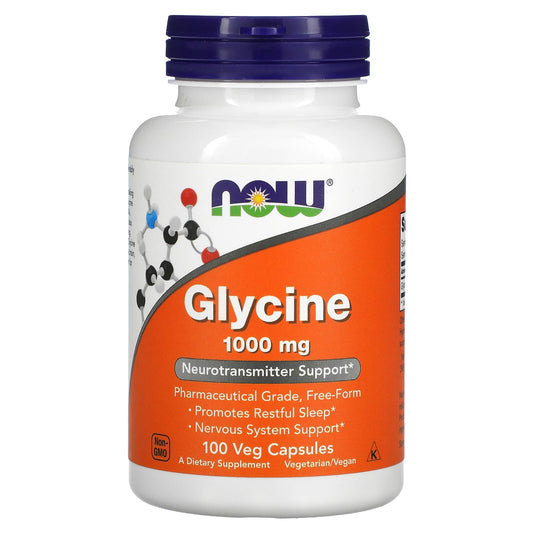 NOW Foods-Glycine-1,000 mg-100 Veg Capsules