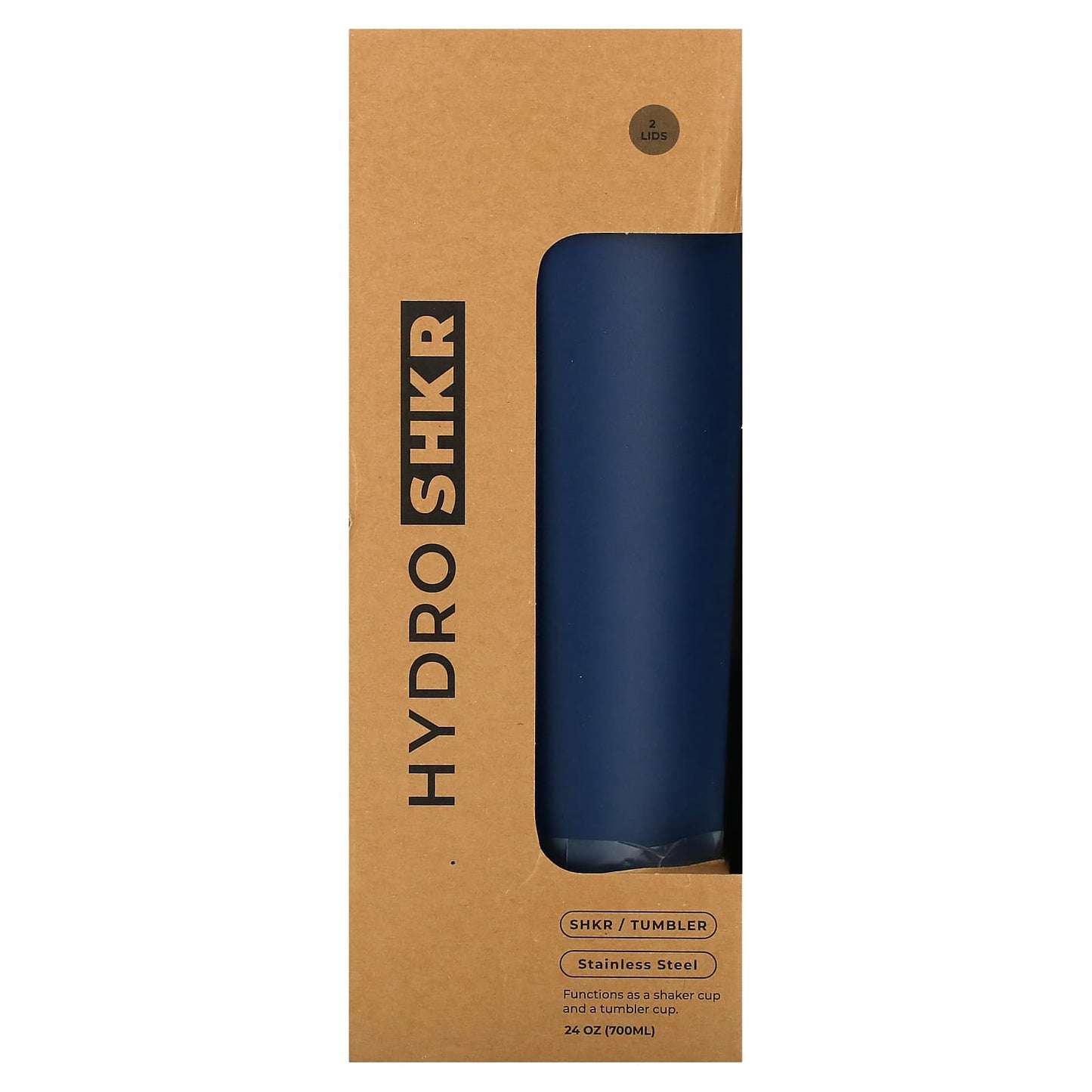 HydroJug, HydroSHKR Tumbler Cup, Navy, 24 oz (700 ml)