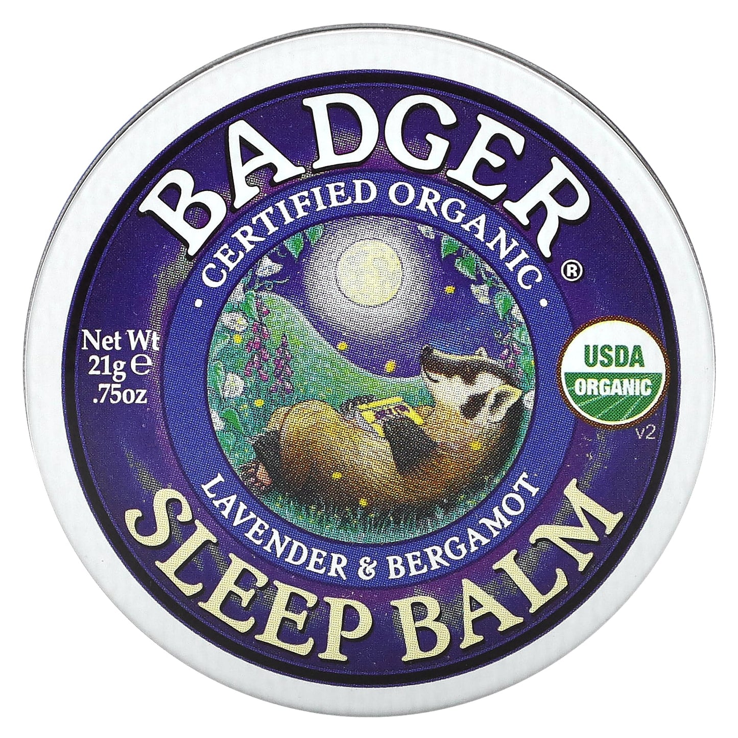 Badger Company-Organic Sleep Balm-Lavender & Bergamot-0.75 oz (21 g)