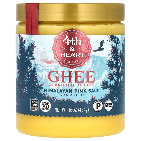 4th & Heart-Ghee Clarified Butter-Himalayan Pink Salt-16 oz ( 454 g)