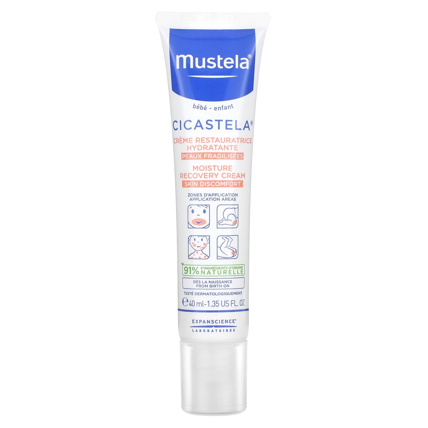 Mustela-Cicastela Moisture Recovery Cream-1.35 fl oz (40 ml)