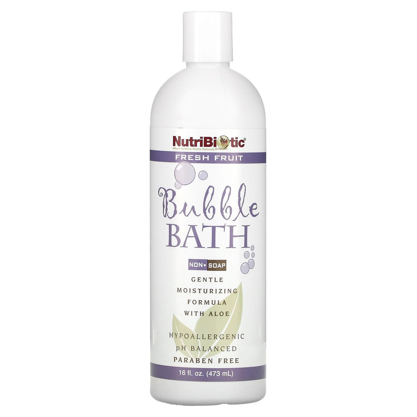 NutriBiotic-Bubble Bath-Non-Soap-Fresh Fruit-16 fl oz (473 ml)