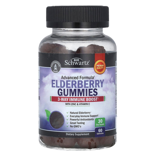 BioSchwartz-Elderberry Gummies with Zinc & Vitamin C-60 Gummies