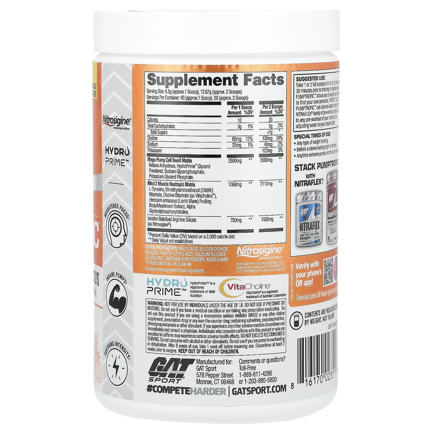 GAT, Sport, Pumptropic, Pineapple Orange Guava, 8.9 oz (253.4 g )