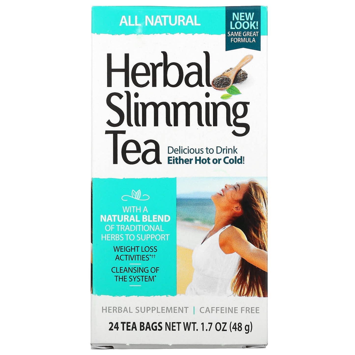 21st Century-Herbal Slimming Tea-All Natural-Caffeine Free-24 Tea Bags-1.7 oz (48 g)