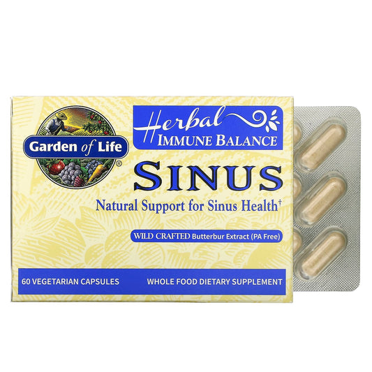 Garden of Life-Herbal Immune Balance-Sinus-60 Vegetarian Capsules