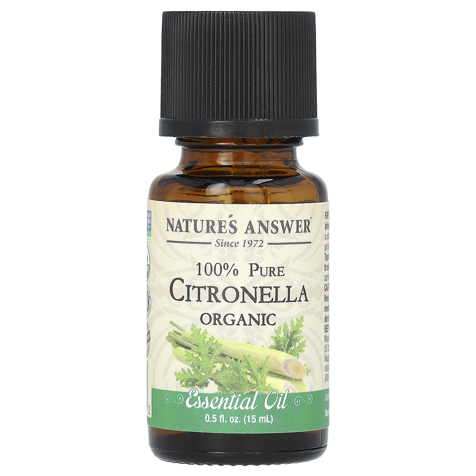 Nature's Answer-100% Pure Organic Essential Oil Blend-Citronella-0.5 fl oz (15 ml)