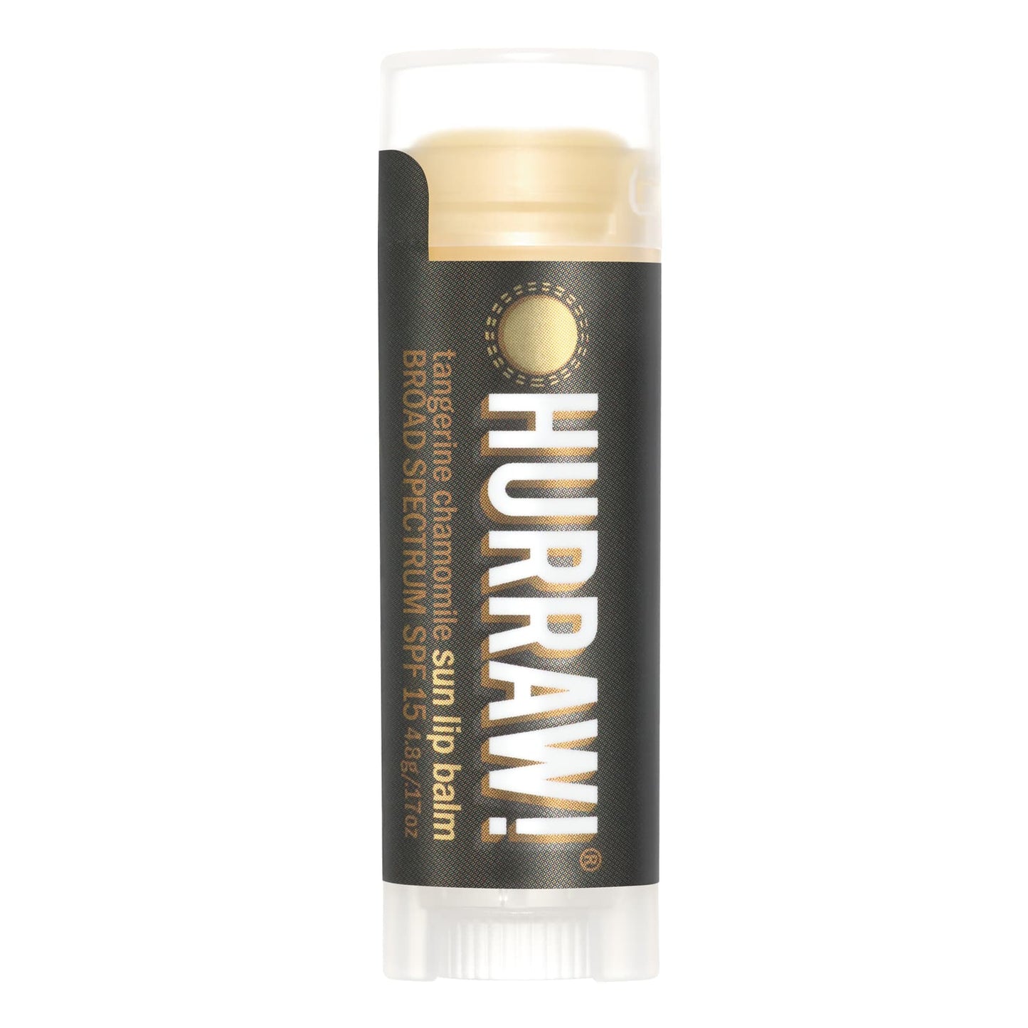 Hurraw! Balm-Lip Balm-SPF 15-Sun-Tangerine Chamomile-0.17 oz (4.8 g)