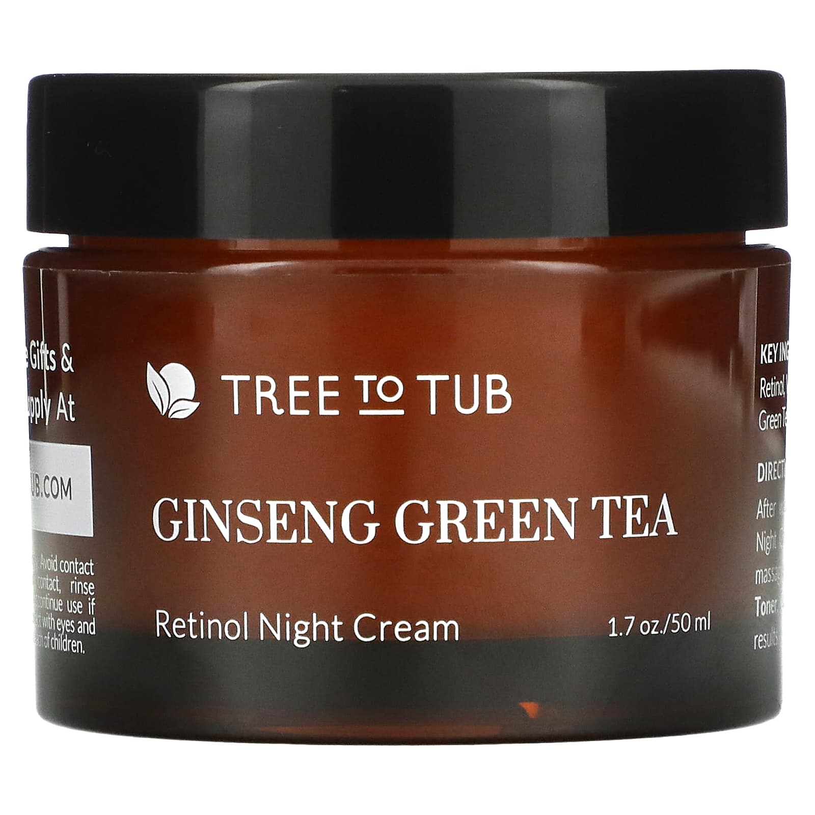 Tree To Tub-Retinol Anti Aging & Wrinkle Night Moisturizer-Hyaluronic Acid Face Cream for Dry-Sensitive Skin-1.7 fl oz (50 ml)