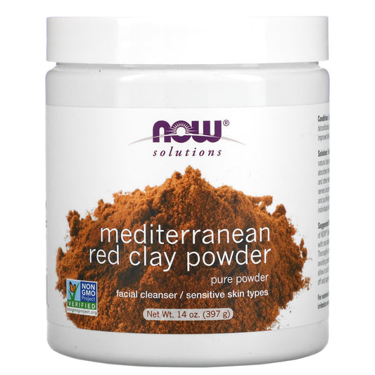 NOW Foods-Solutions-Mediterranean Red Clay Powder-14 oz (397 g)