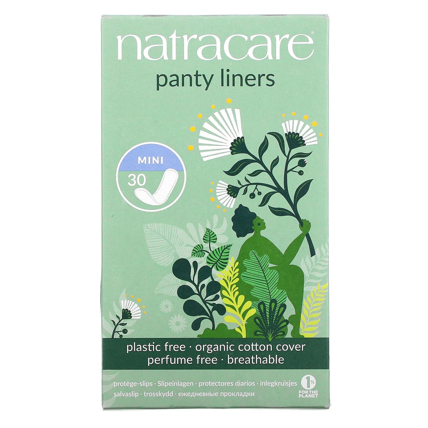 Natracare-Panty Liners-Organic Cotton Cover-Mini-30 Liners