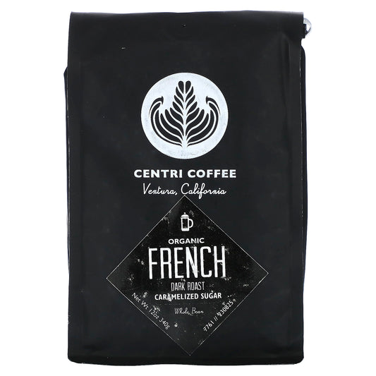 Cafe Altura-Centri Coffee-Organic French-Caramelized Sugar-Whole Bean-Dark Roast-12 oz (340 g)