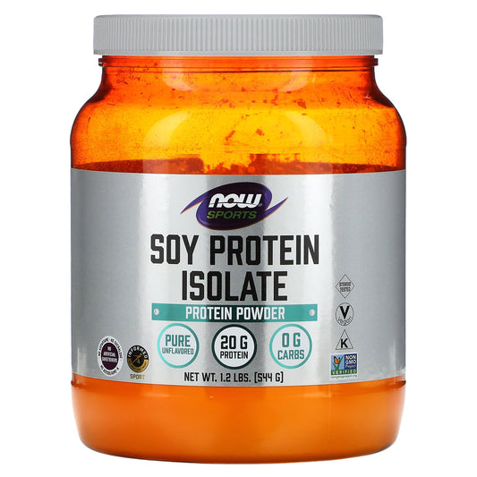 NOW Foods-Sports-Soy Protein Isolate-Pure Unflavored-1.2 lbs (544 g)