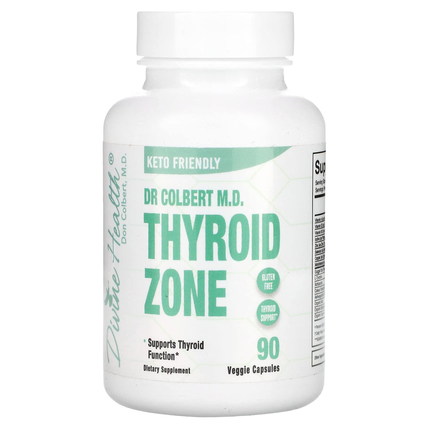 Divine Health-Dr Colbert M.D. Thyroid Zone-90 Veggie Capsules