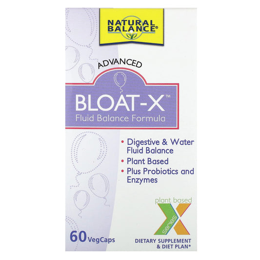 Natural Balance-Bloat-X-Fluid Balance Formula-60 VegCaps