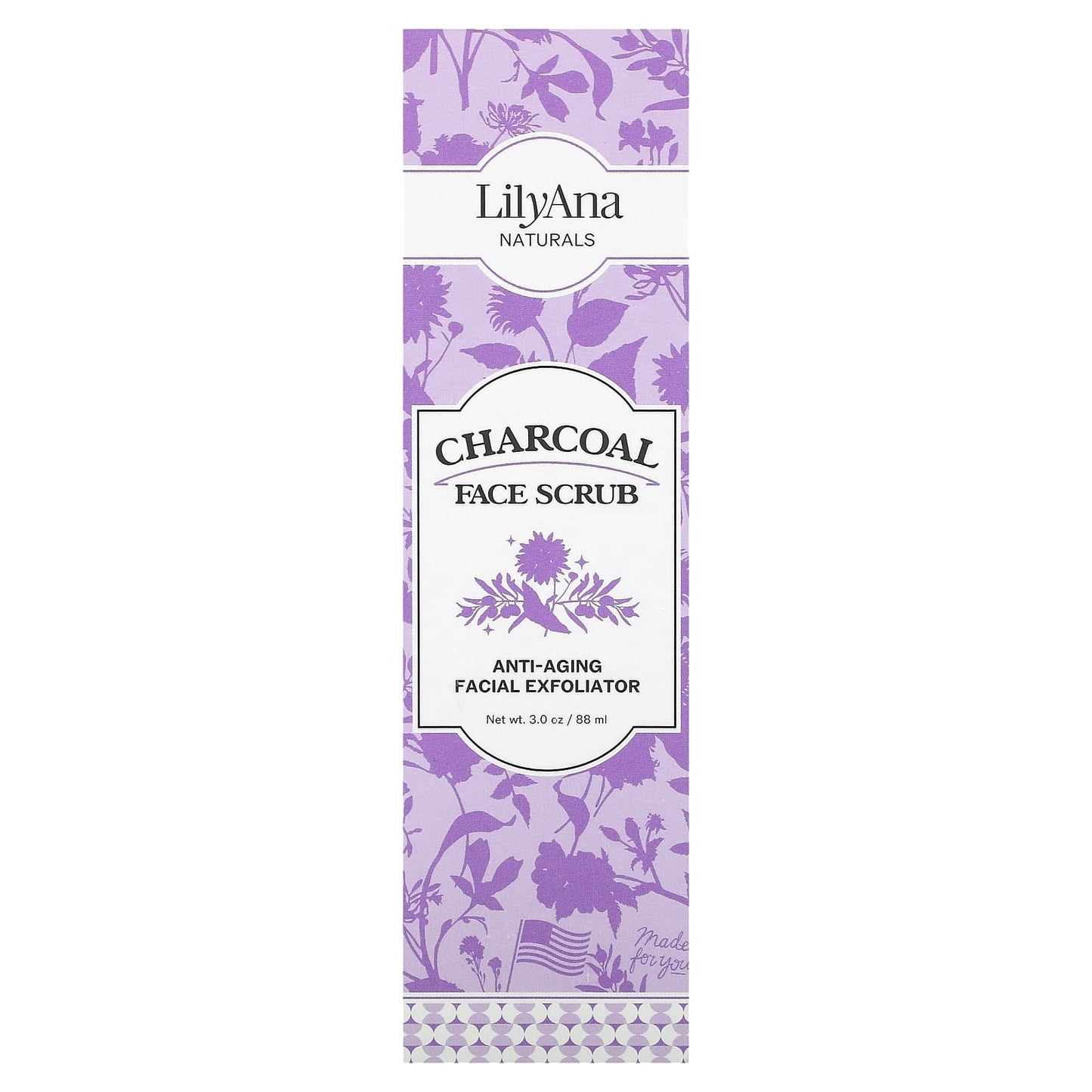 Lilyana Naturals, Charcoal Face Scrub, 3 oz (88 ml)