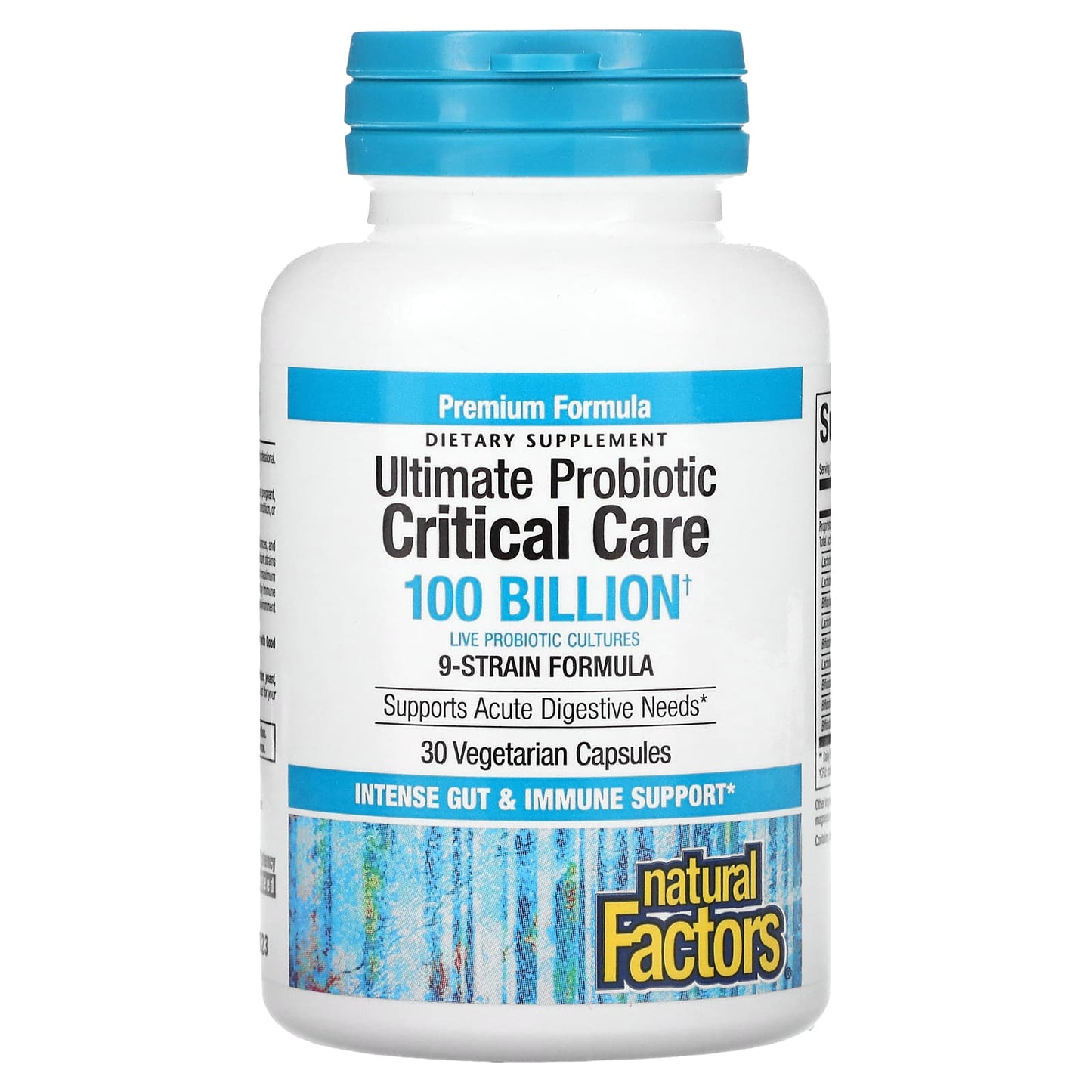 Natural Factors, Ultimate Probiotic, Critical Care, 100 Billion CFU, 30 Vegetarian Capsules