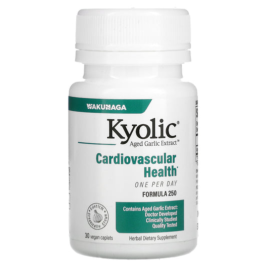 Kyolic-Aged Garlic Extract-One Per Day-Cardiovascular Health-30 Vegan Caplets