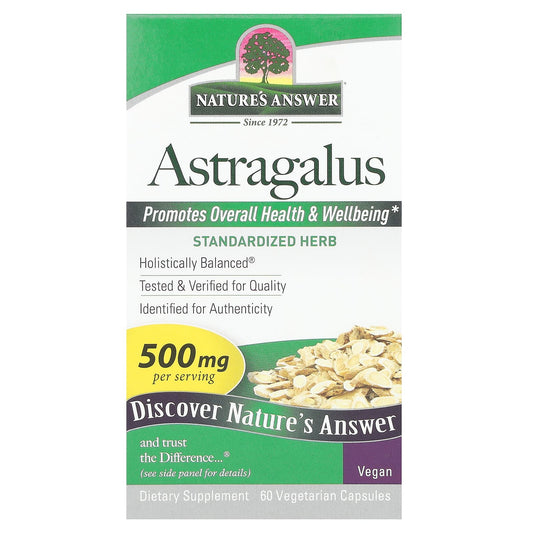 Nature's Answer-Astragalus-500 mg-60 Vegetarian Capsules