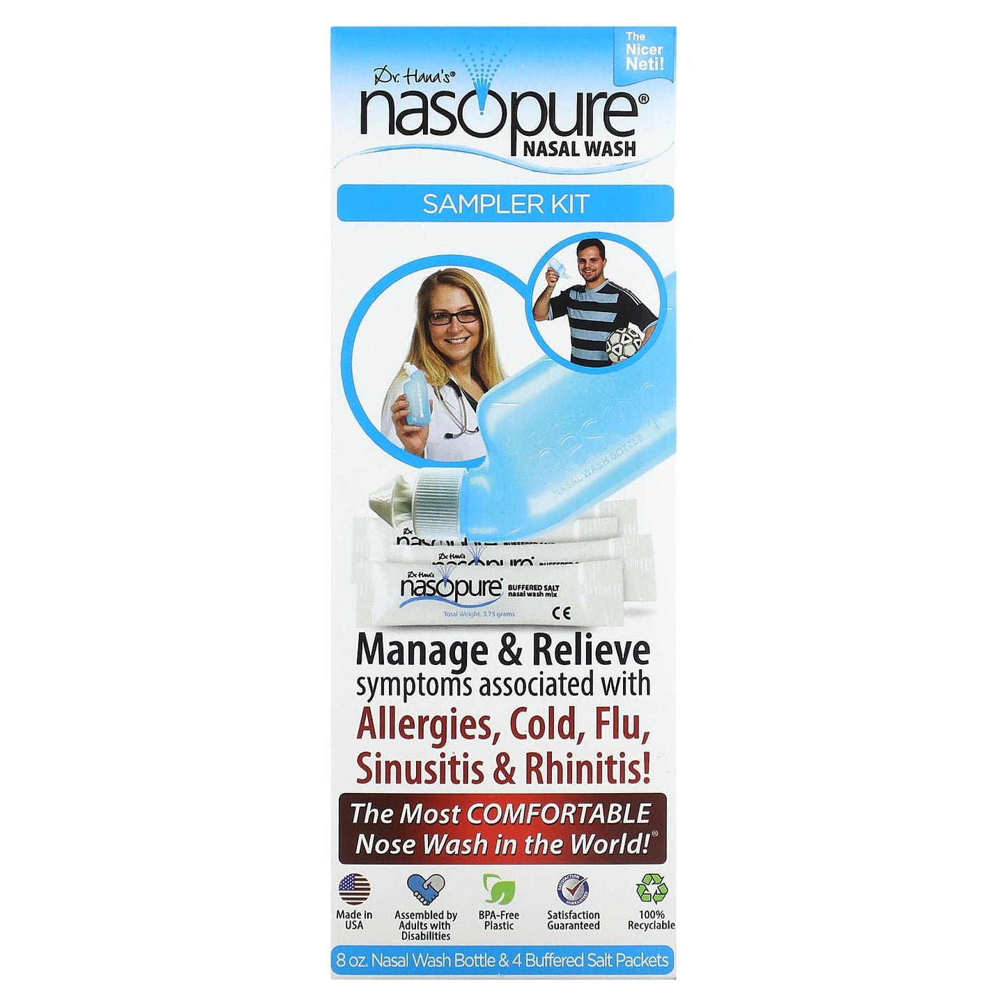 Nasopure-Dr. Hana's Nasal Wash-Sampler Kit-6 Piece Kit