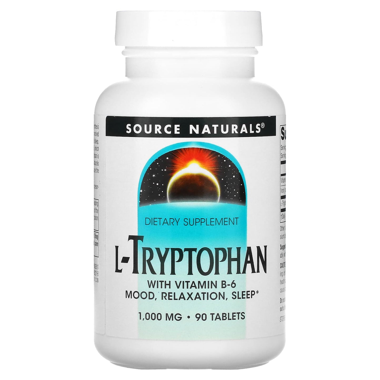 Source Naturals-L-Tryptophan-1,000 mg-90 Tablets