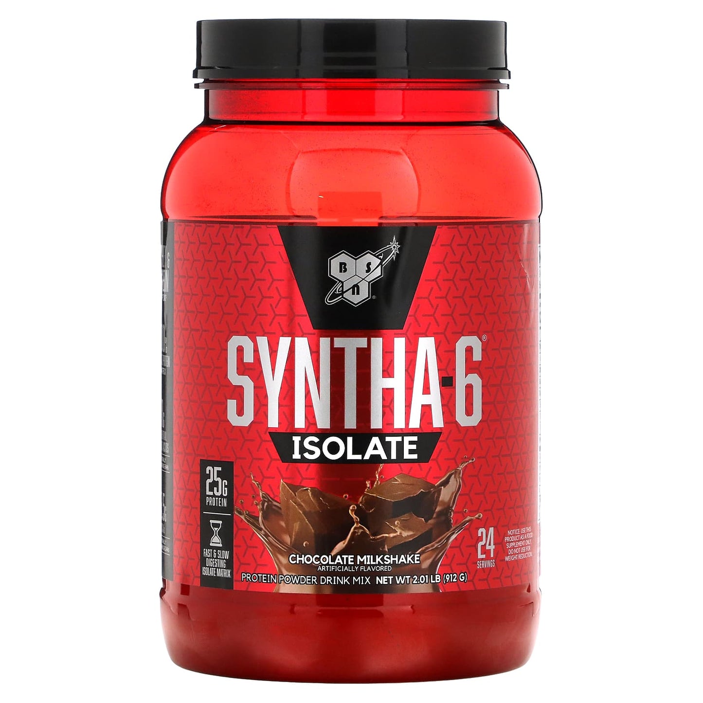 BSN-Syntha-6 Isolate-Protein Powder Drink Mix-Chocolate Milkshake-2.01 lb (912 g)