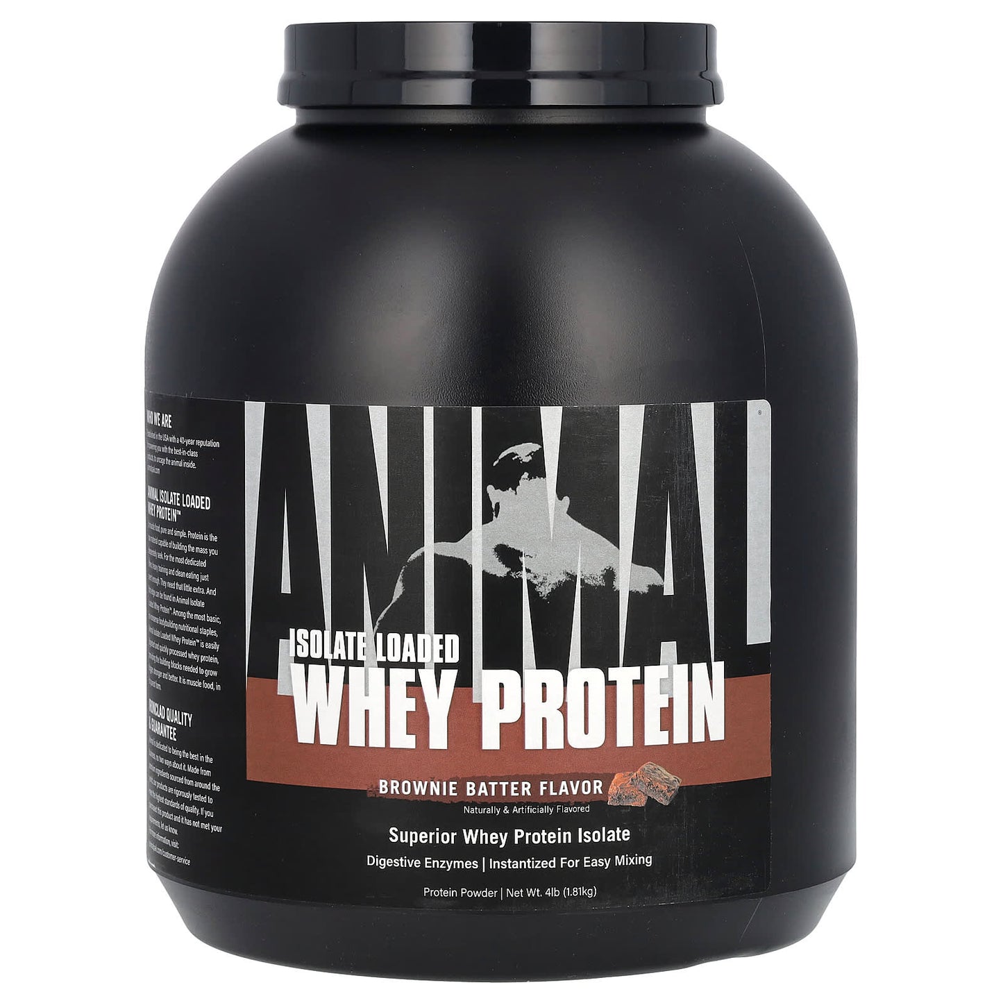 Animal-Isolate Loaded Whey Protein Powder-Brownie Batter-4 lb (1.81 kg)