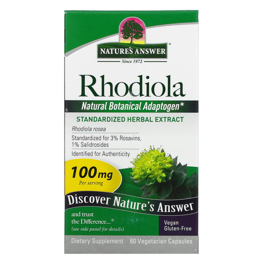 Nature's Answer-Rhodiola-100 mg-60 Vegetarian Capsules