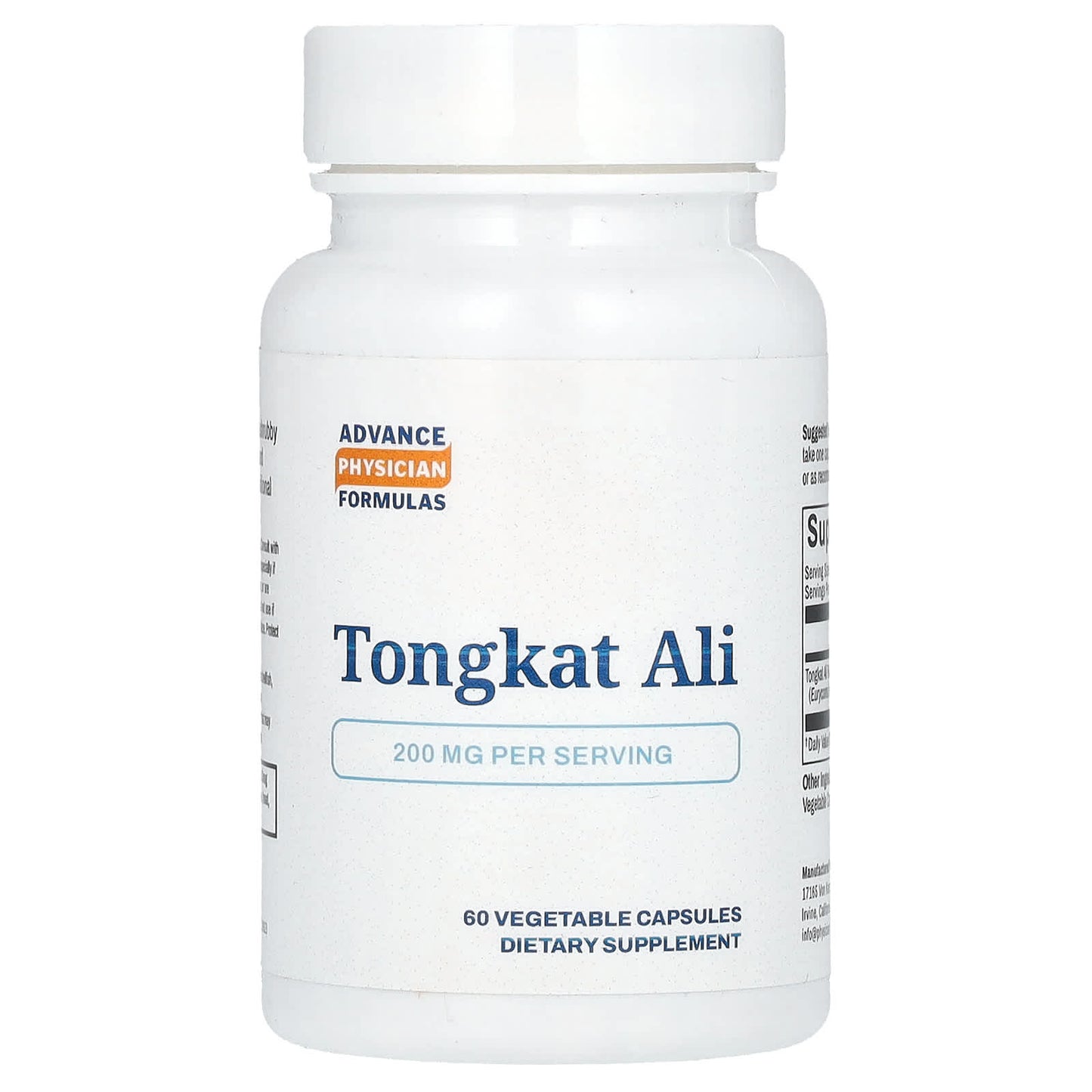 Advance Physician Formulas-Tongkat Ali-200 mg-60 Vegetable Capsules