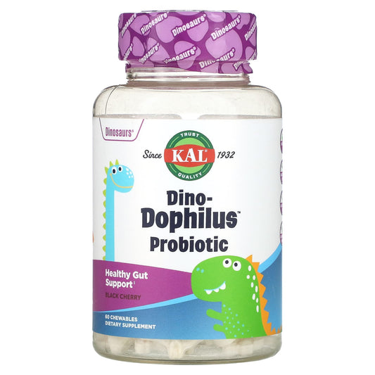 KAL-Dinosaurs-Dino-Dophilus Probiotic-Black Cherry-60 Chewables