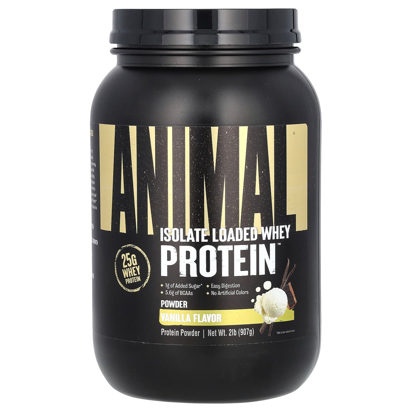 Animal-Animal-Isolate Loaded Whey Protein Powder-Vanilla-2 lb (907 g)