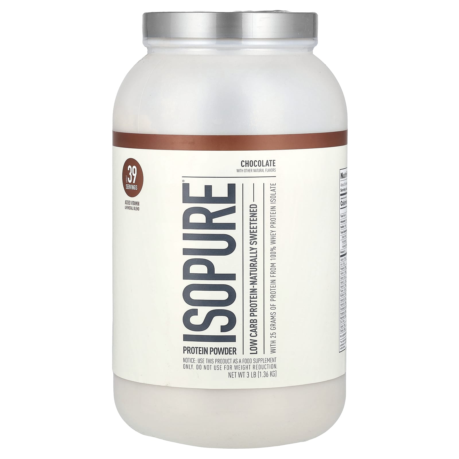 Isopure-Low Carb Protein Powder-Chocolate-3 lb (1.36 kg)