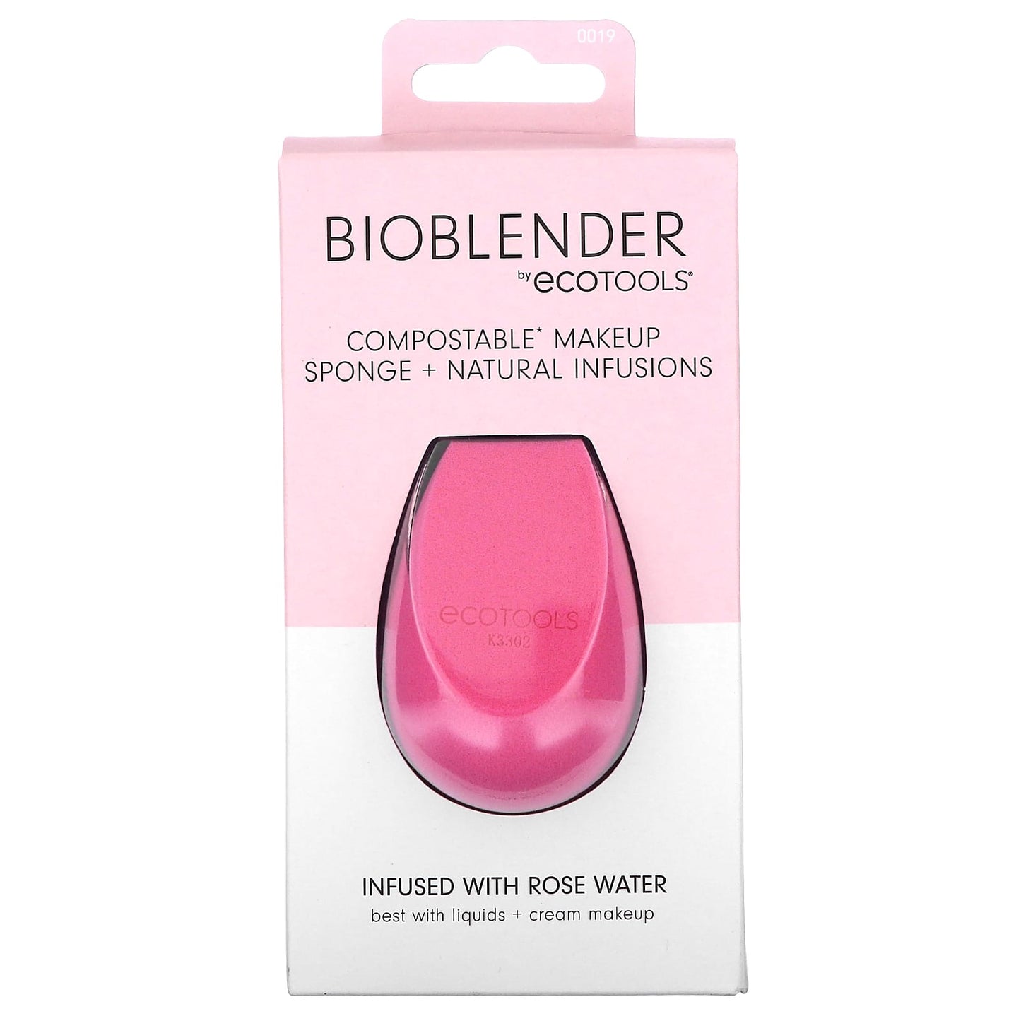 EcoTools, Bioblender, Compostable Makeup Sponge +  Natural Infusions, Pink, 1 Sponge